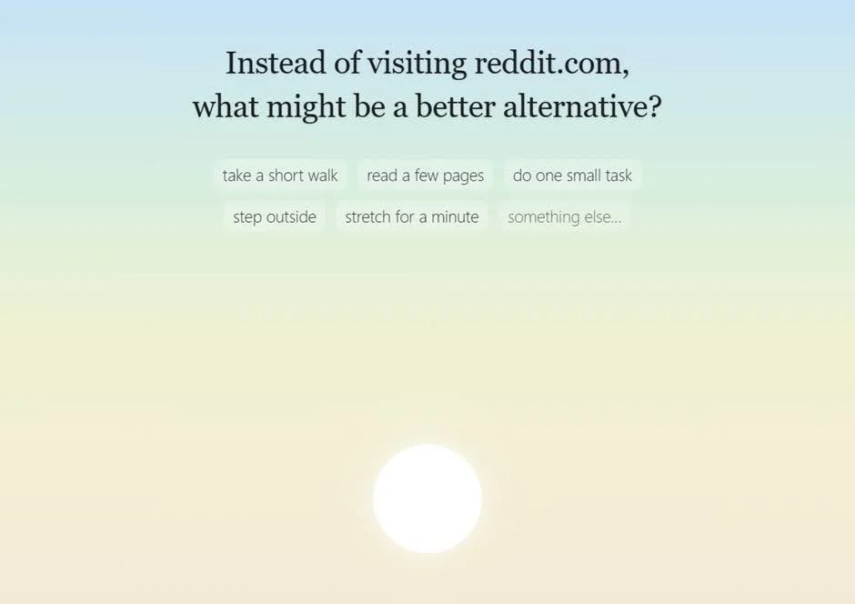 ela do Minded pergunta o que o usu&aacute;rio poderia fazer em vez de acessar o Reddit