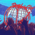 Público levanta as mãos diante de um telão com o logotipo do Rock in Rio.