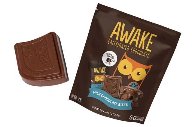 chocolate com cafe&iacute;na da marca Awake 