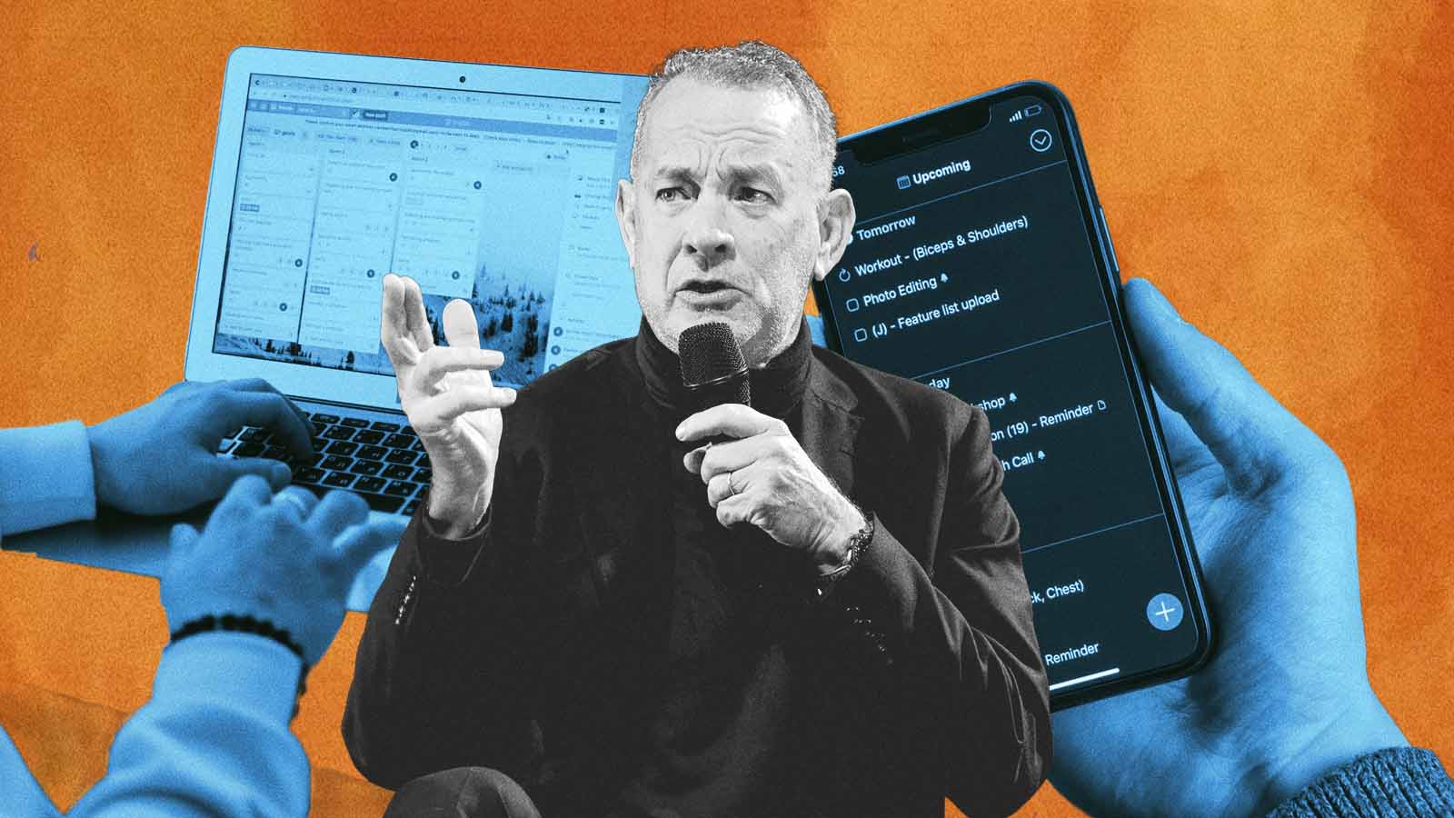 conselhos de Tom Hanks sobre tecnologia e produtividade no trabalho