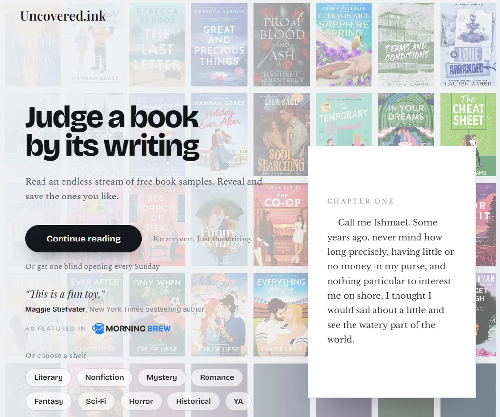 Site gratuito Uncovered ajuda a descobrir novos livros