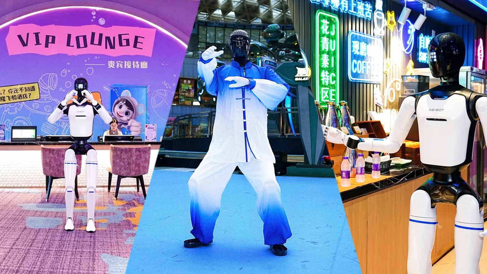 300 robôs humanoides viram atração em parque temático na China