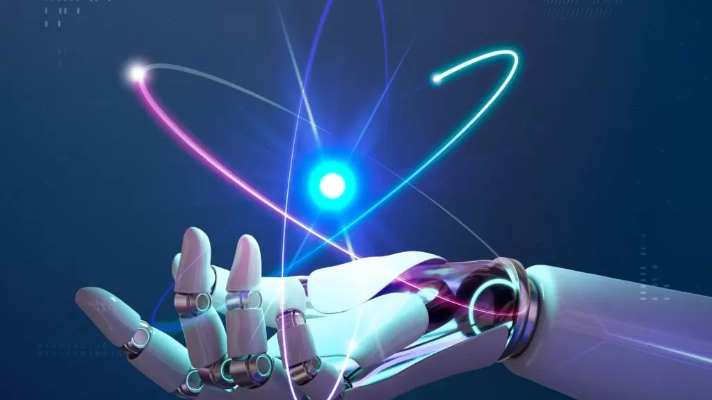 Robô segurando energia