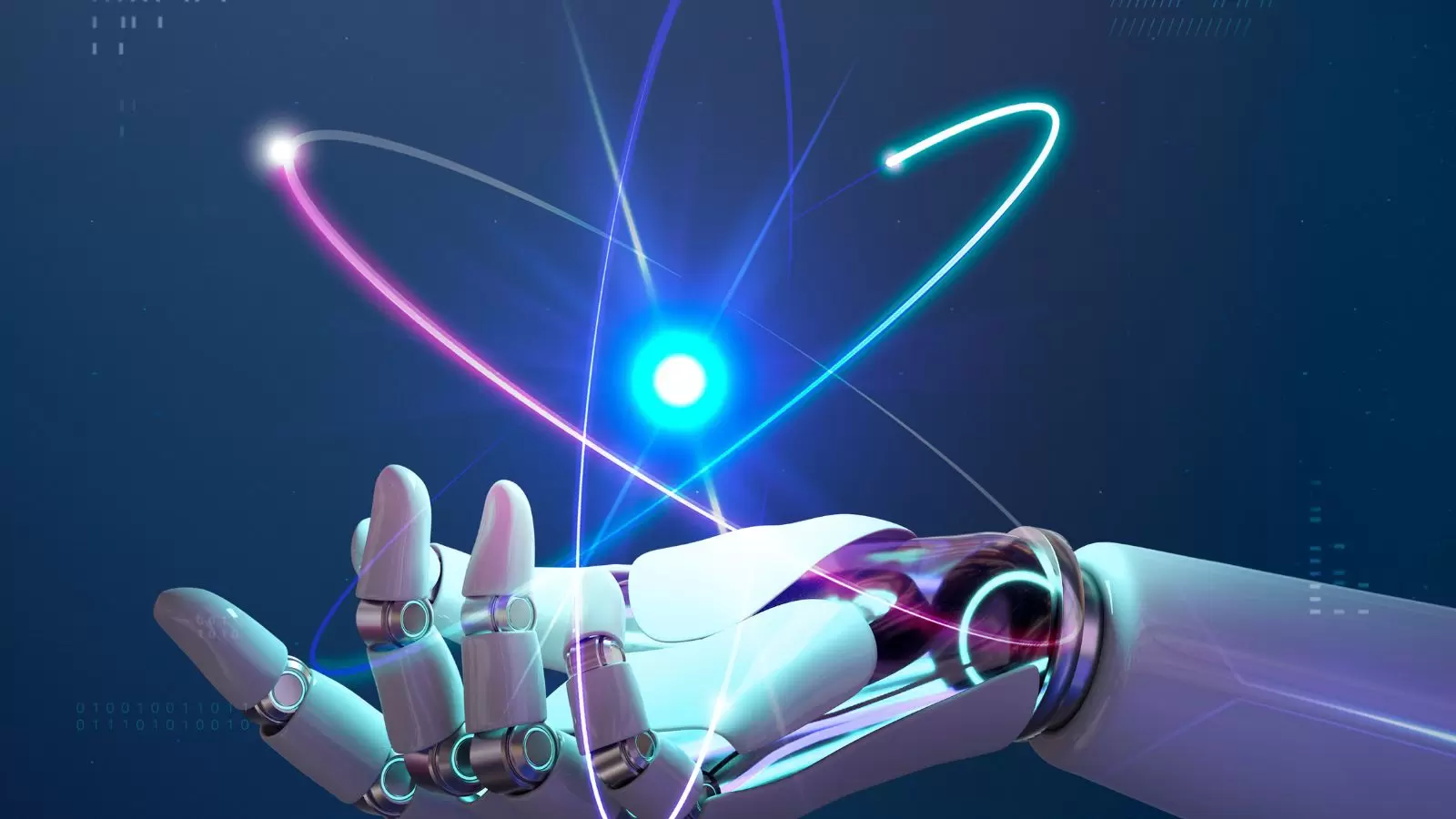 Robô segurando energia