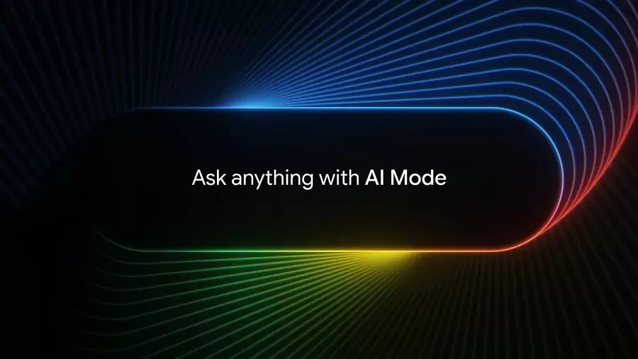 reprodu&ccedil;&atilde;o da tela do  AI Mode, interface de busca via intelig&ecirc;ncia artificial do Google