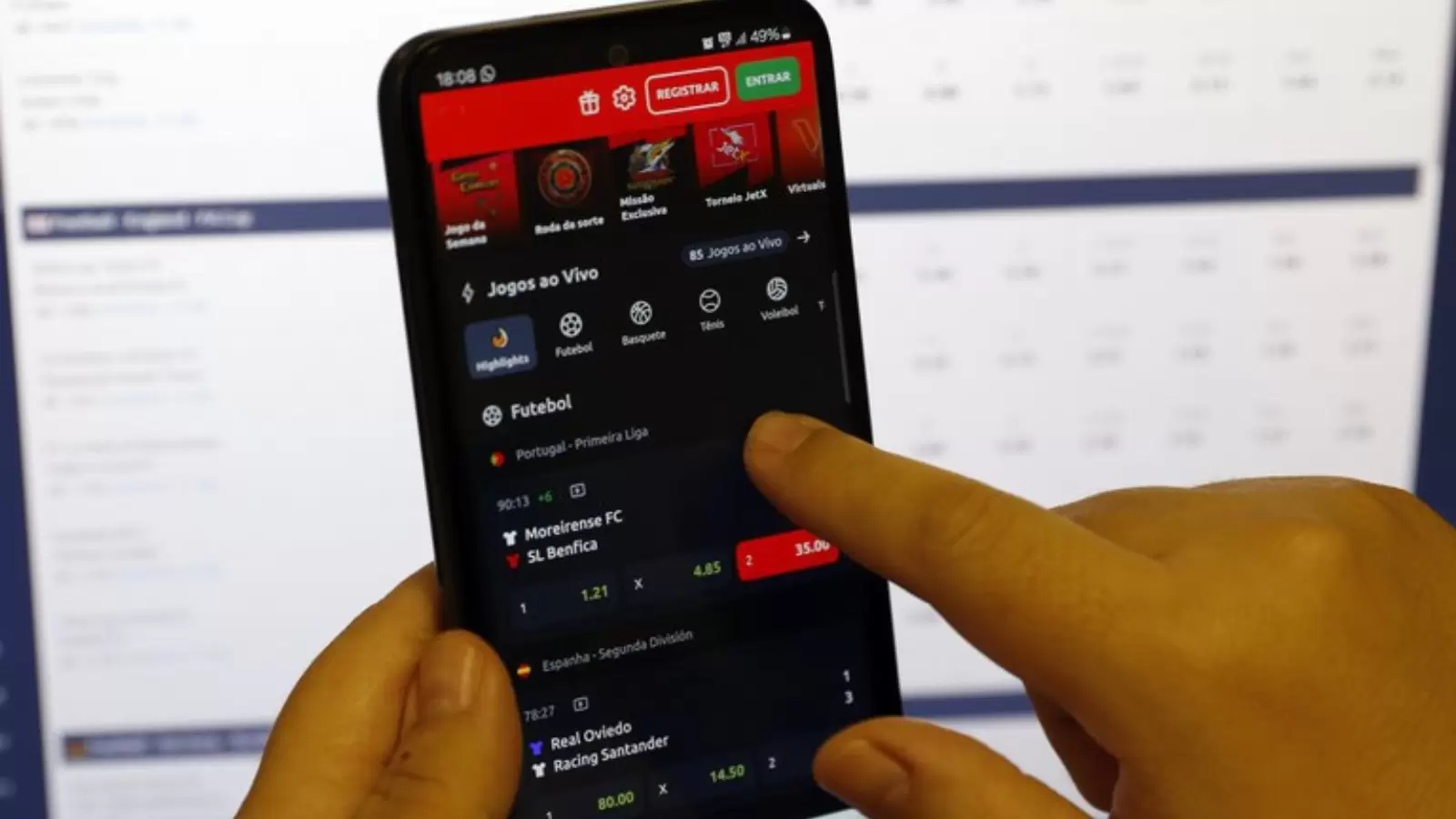 São diversos sites de aposta