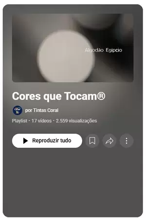 a&ccedil;&atilde;o publicit&aacute;ria "Tintas que Tocam", da Tintas Coral no  YouTube