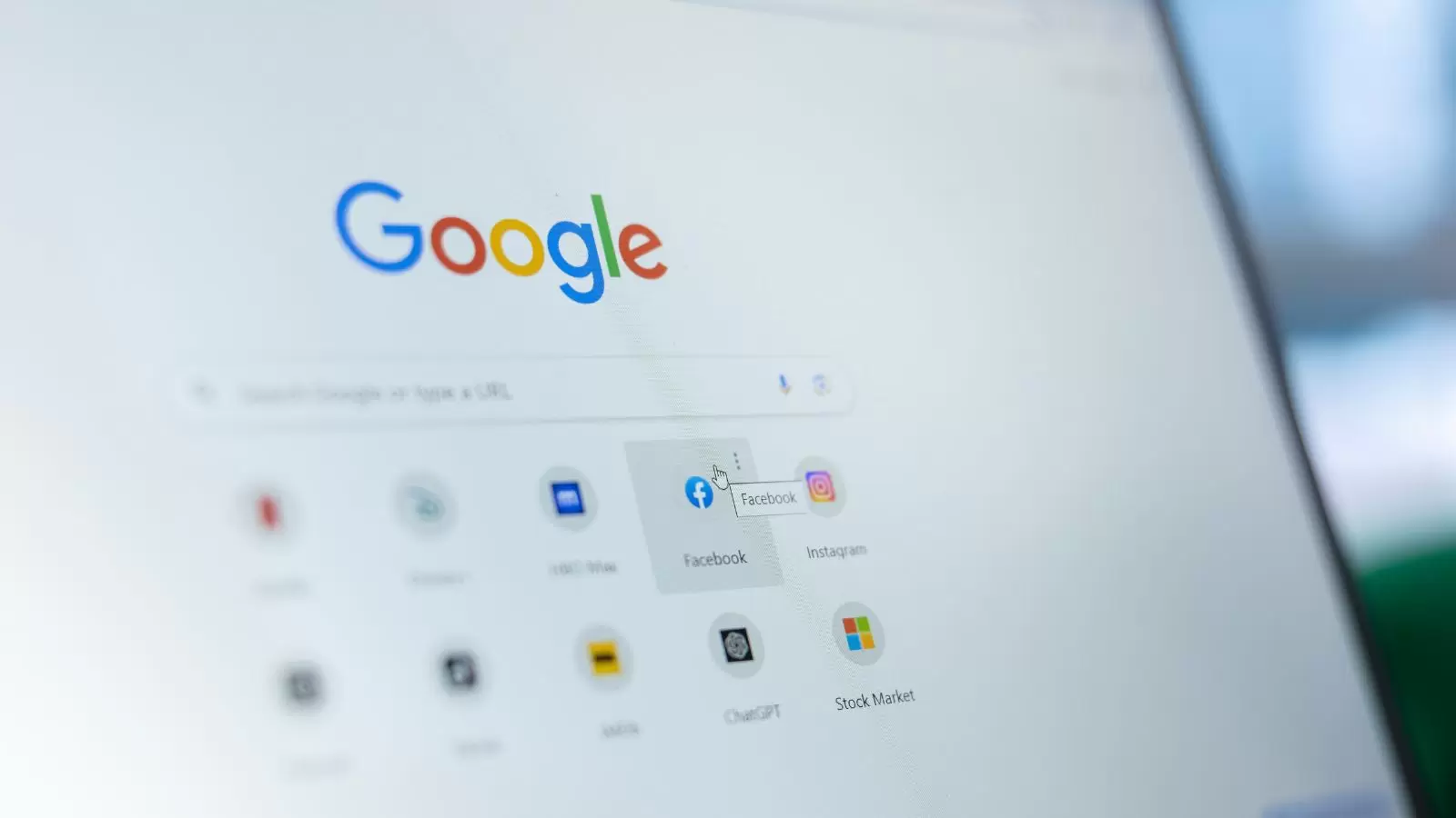 Página do Google aberta no notebook