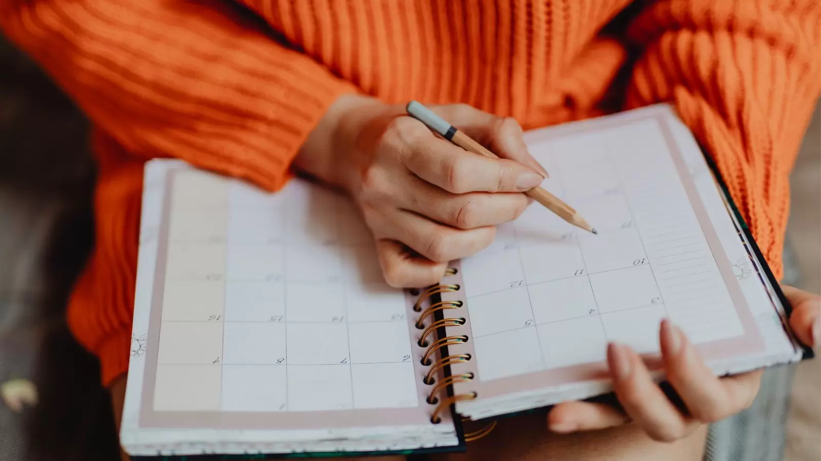 Pessoa usando planner
