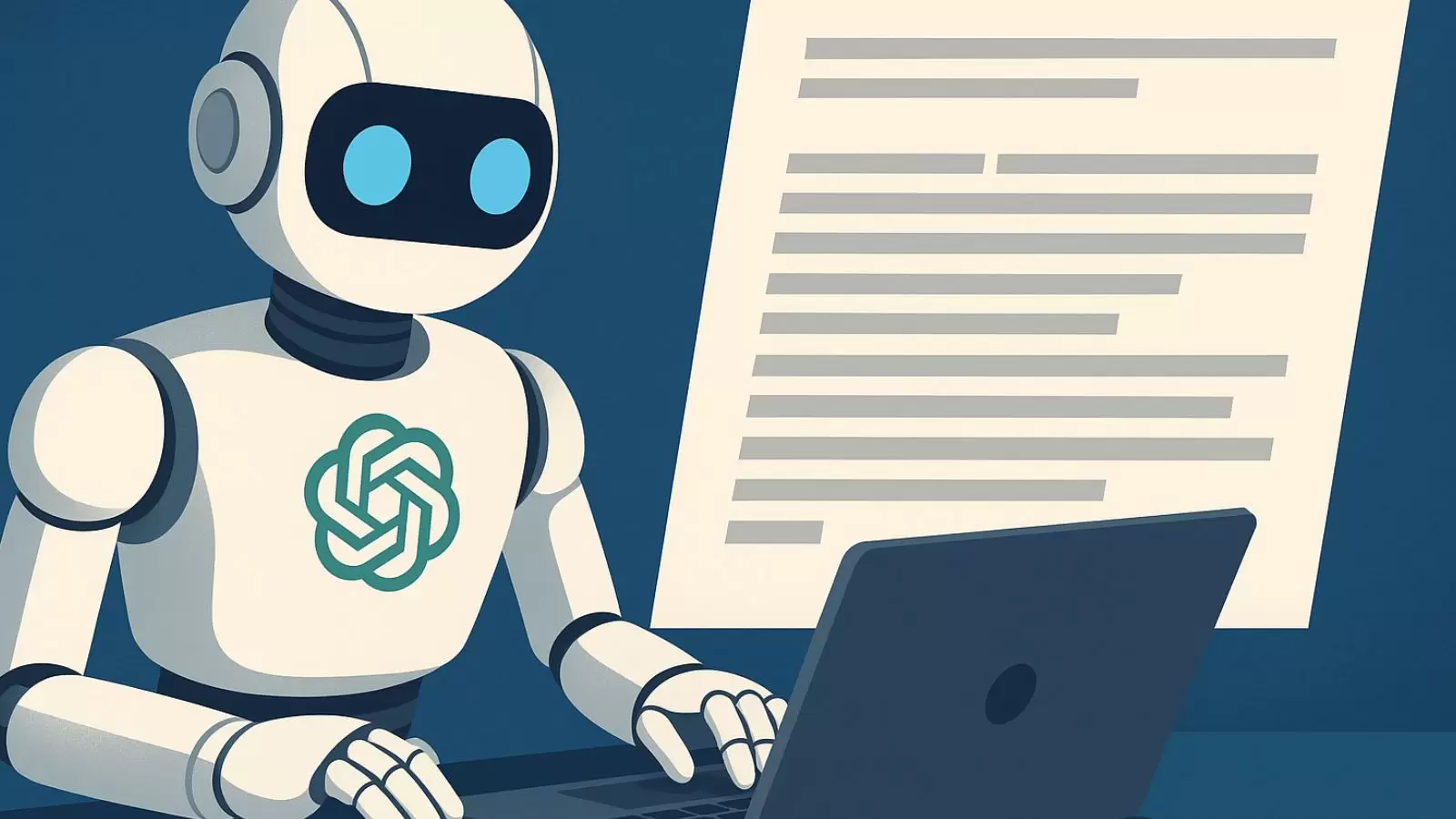 Robô do ChatGPT atuando como editor de texto