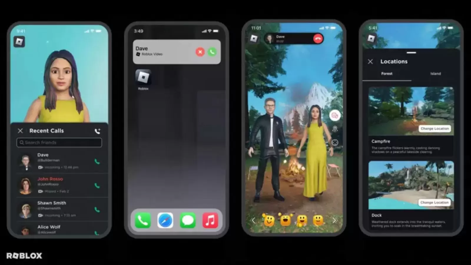 Tela do Roblox aberto em celulares