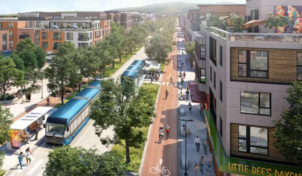 croqui da cidade do projeto California Forever