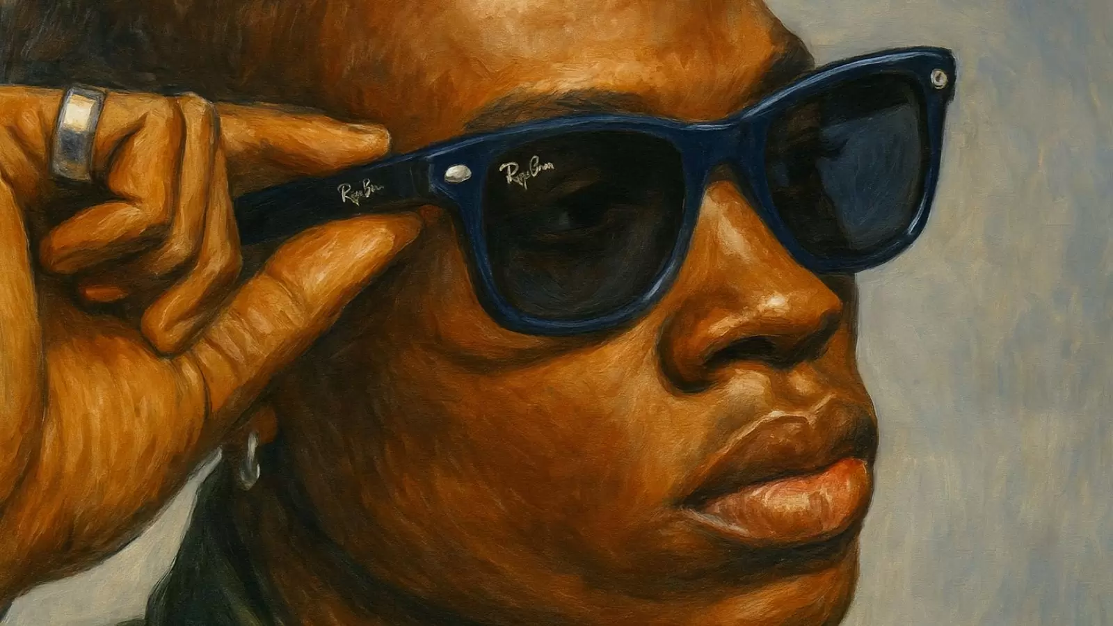 Homem negro usando óculos da Meta