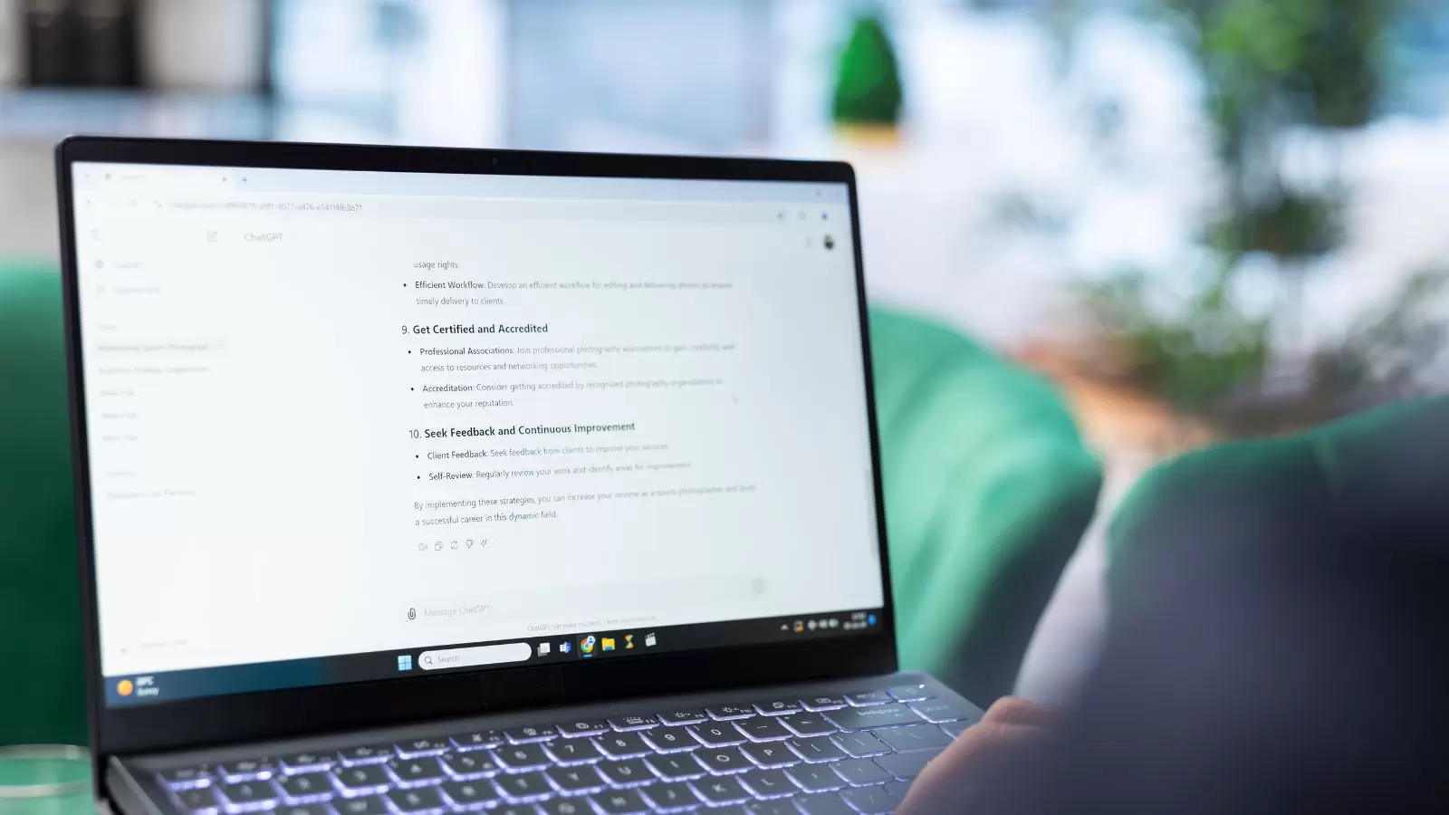Tela de notebook aberto no ChatGPT