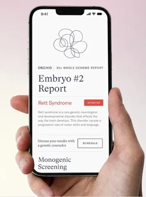 aplicativo mostra teste gen&eacute;tico da Orchid para  embri&otilde;es humanos