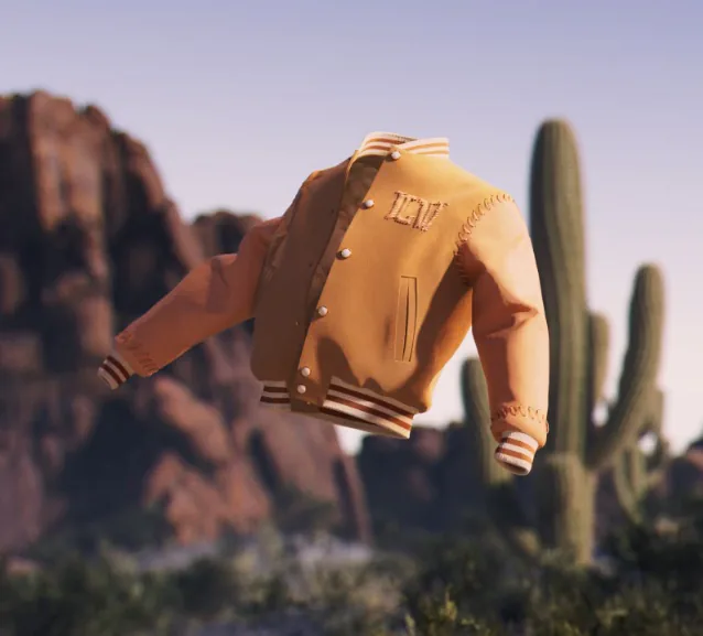 Jaqueta NFT criada por  Pharrell Williams para a Louis Vuitton