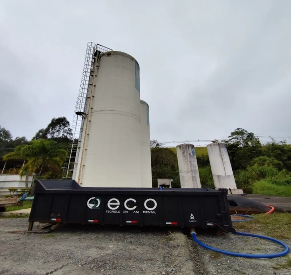 Equipamento de desaguamento da empresa de tecnologia ambiental O2eco