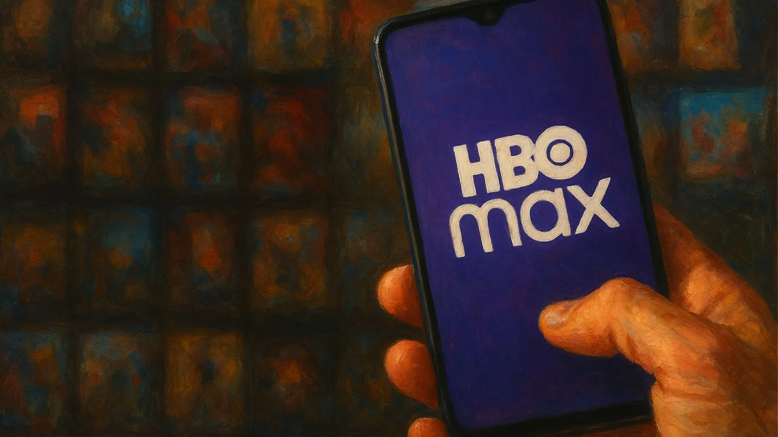 Mão de pessoa acessando o HBO Max