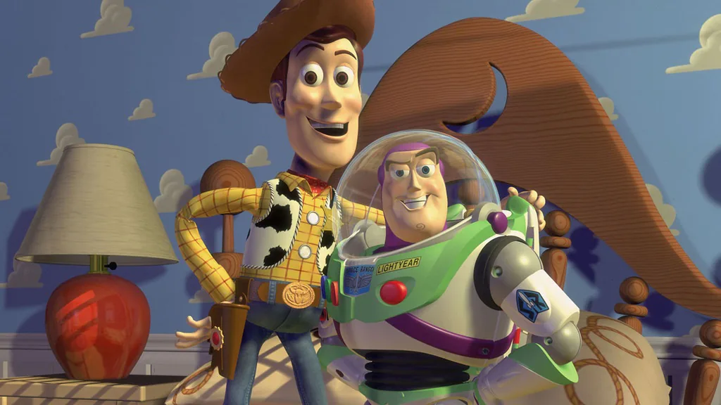 Woody e Buzz, personagens do filme de anima&ccedil;&atilde;o "Toy Story"