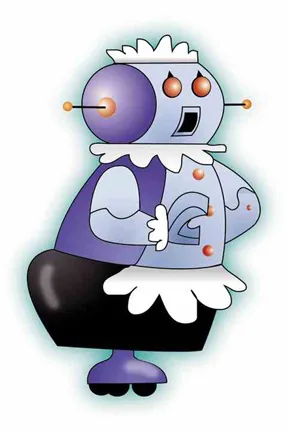 robô doméstico Rosie, personagem da animação "Os Jetsons"