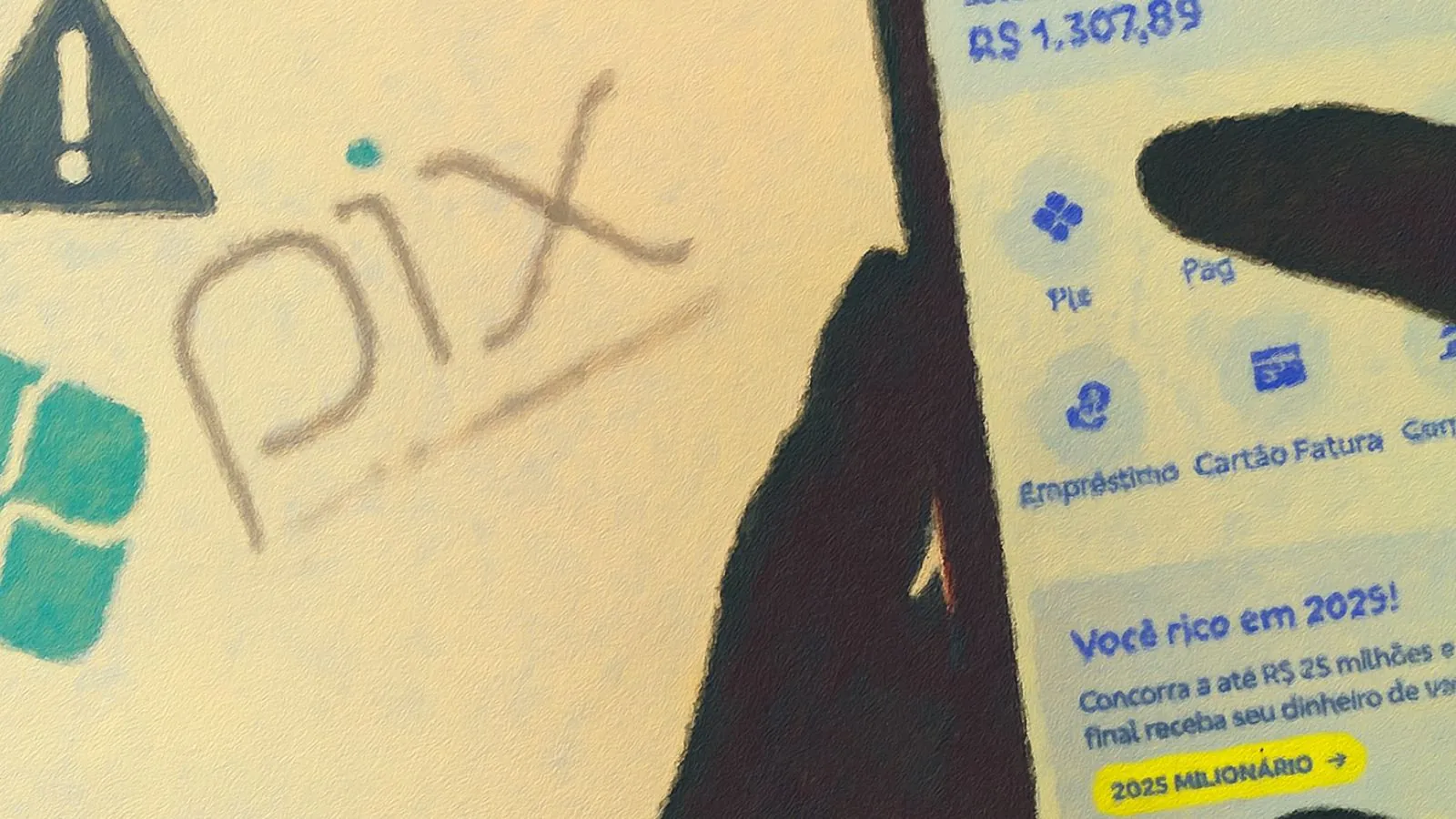 Arte do Pix no celular