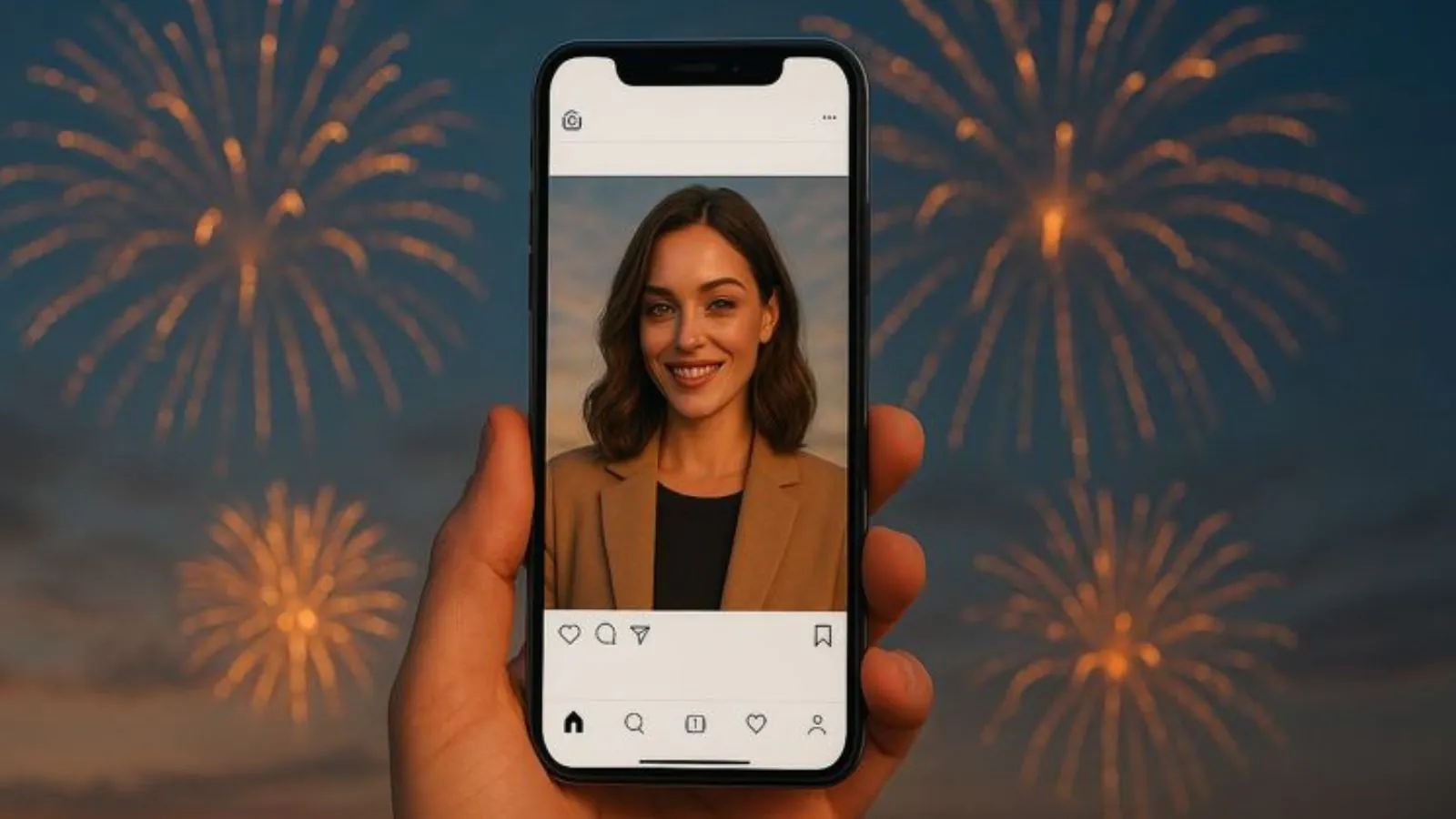 Pessoa com foto no Instagram