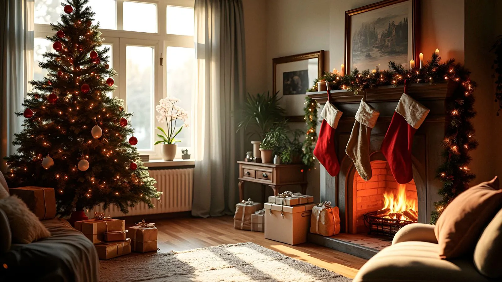 Casa decorada para o Natal