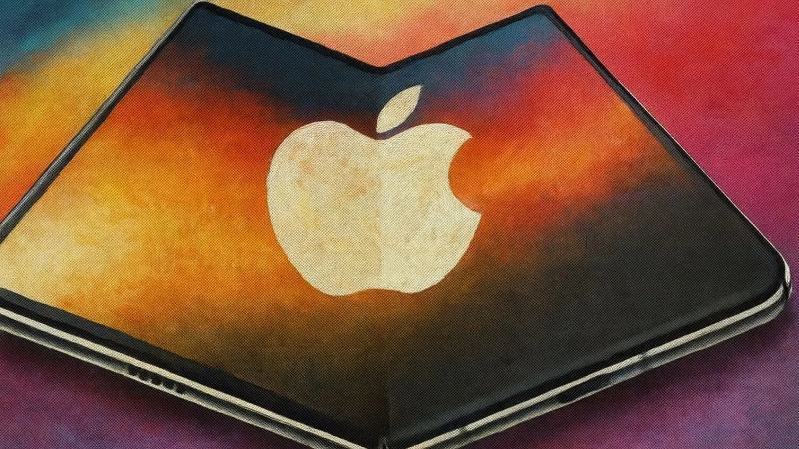 iPhone dobrável com logo da Apple