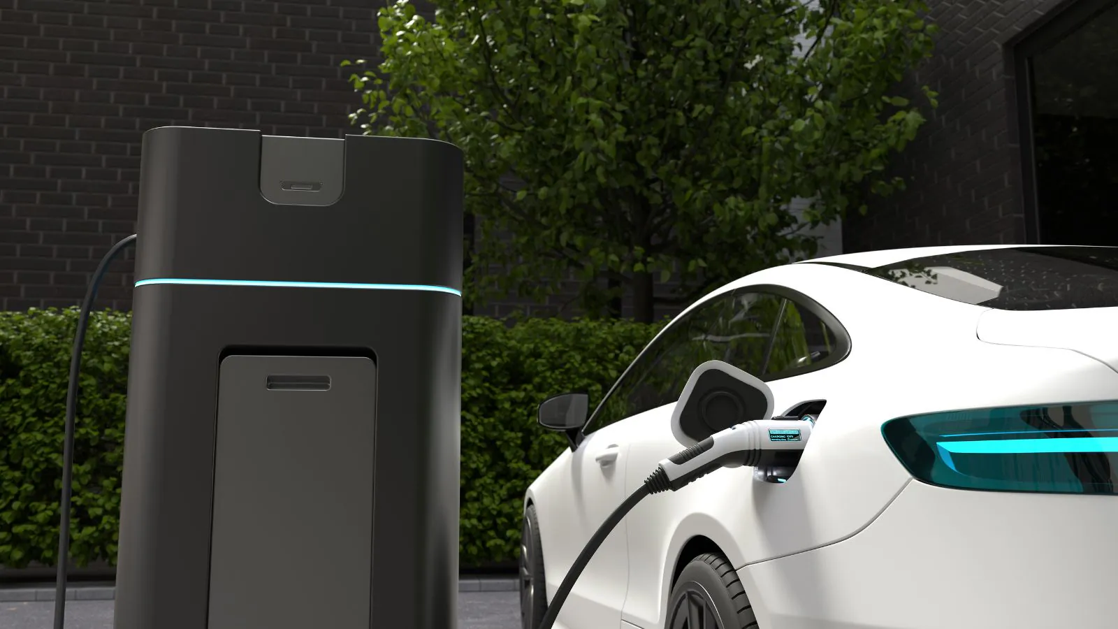 Carro elétrico carregando