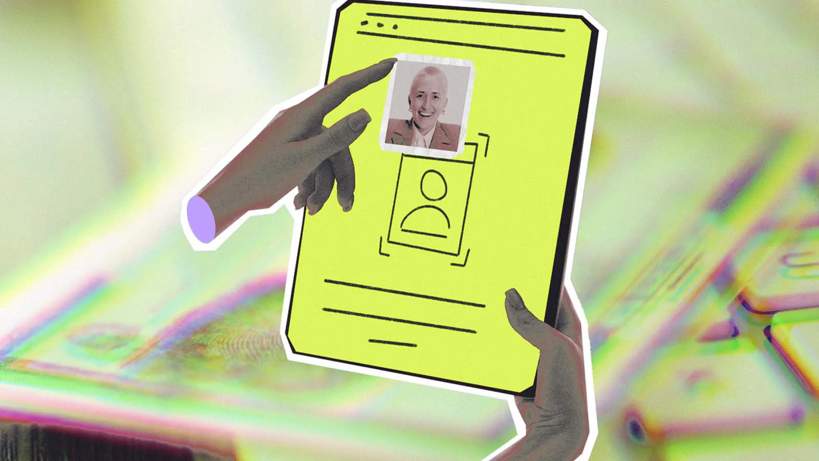 ilustração representando identidade digital