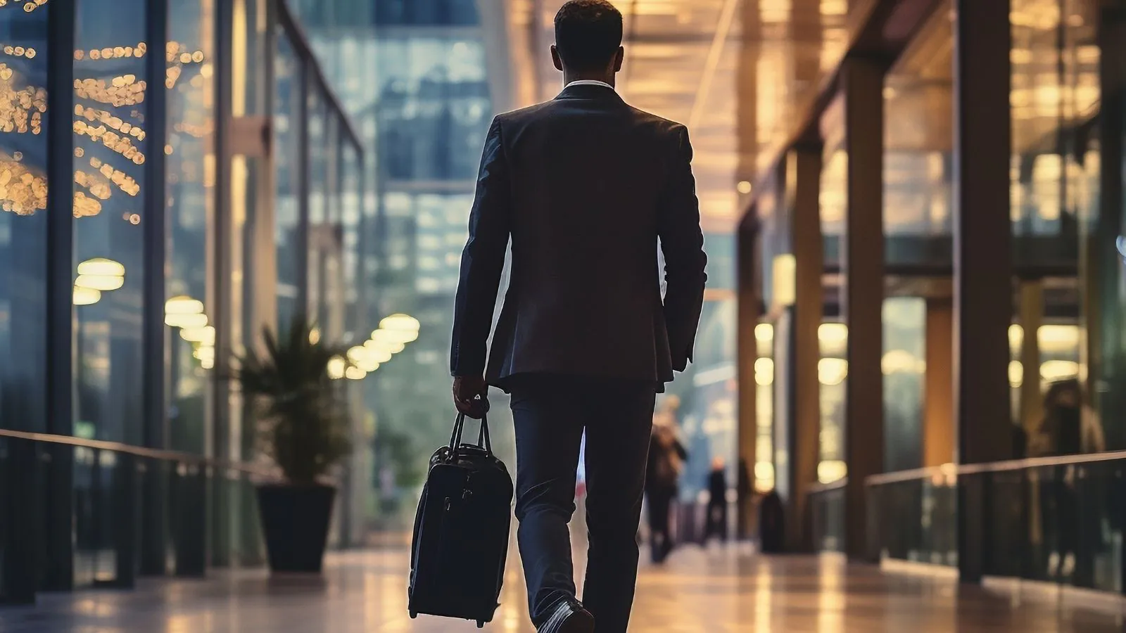 Homem de negócios caminhando