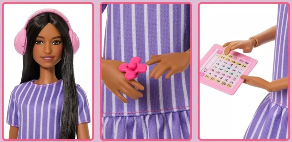 acess&oacute;rios da boneca Barbie autista