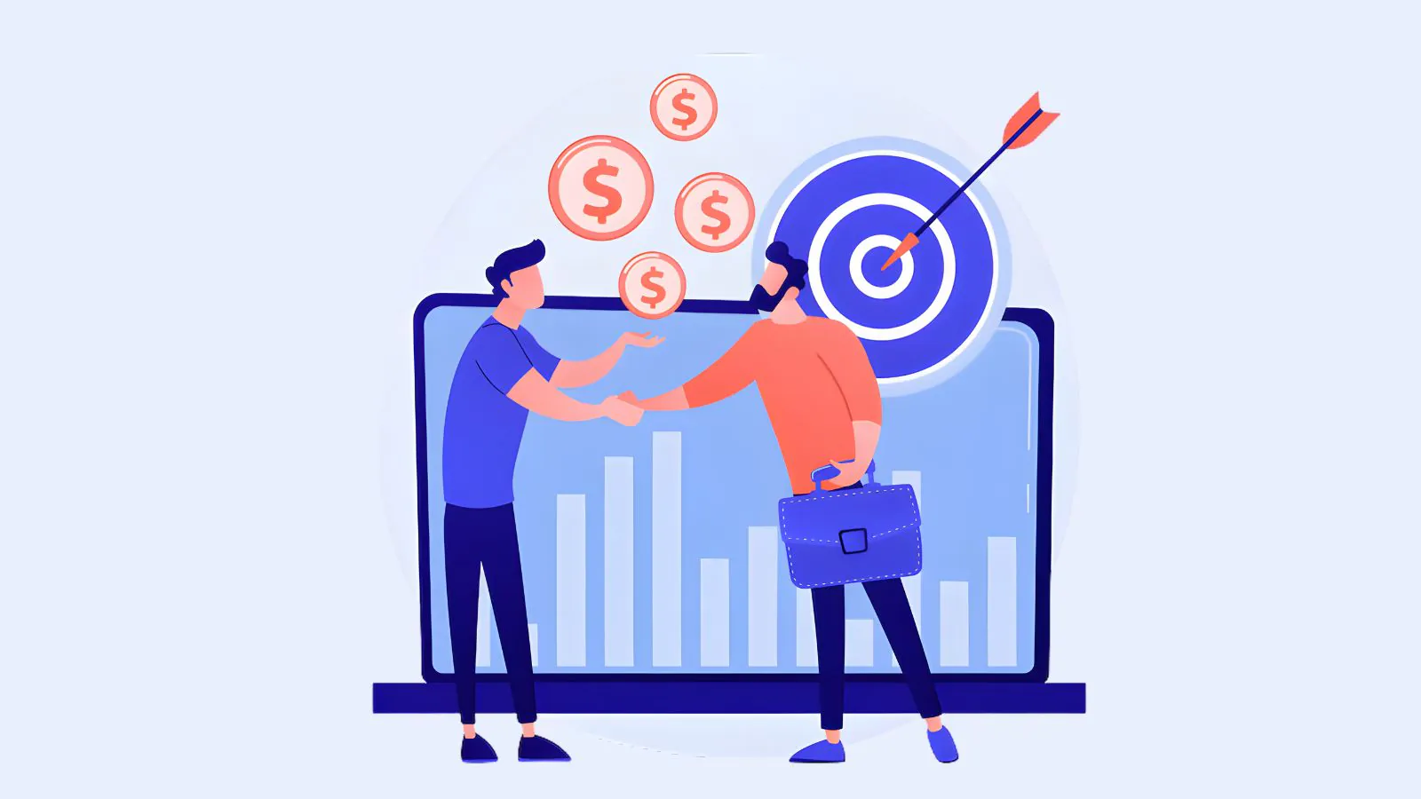 Dois homes apertando as mãos fechando negócio