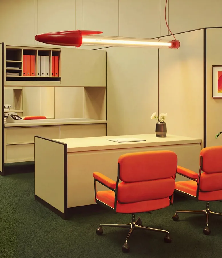 lumin&aacute;ria em forma de caneta Bic Cristal