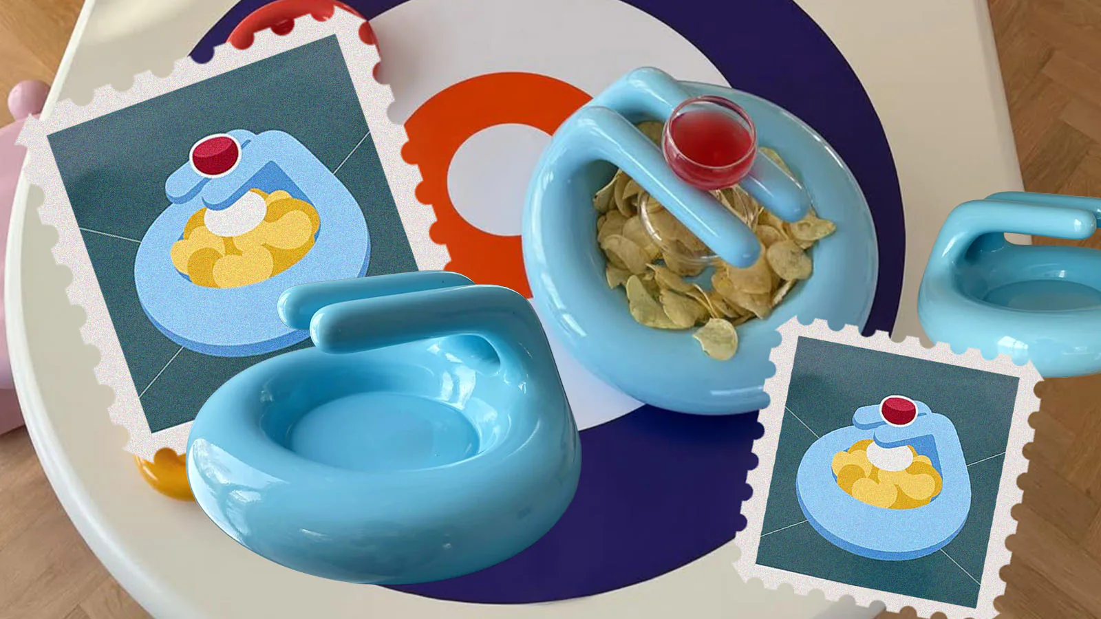 Designer transforma pedra de curling em tigela para petiscos