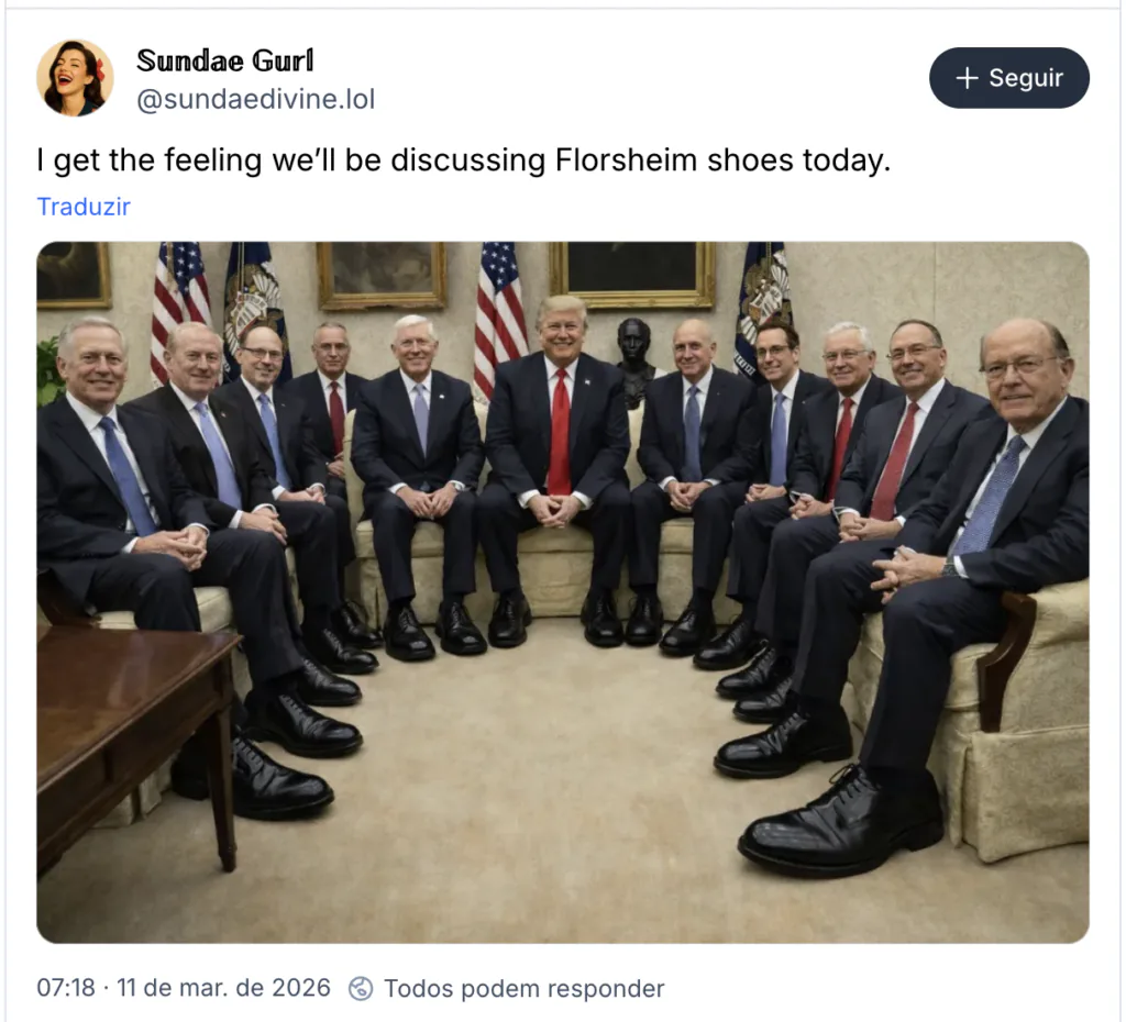 Os memes depois da foto da Getty Images mostrar o tamanho do sapato de Marco Rubio presenteado por Trump