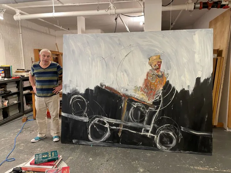 Michael Hafftka com sua obra "Memory", de 2016