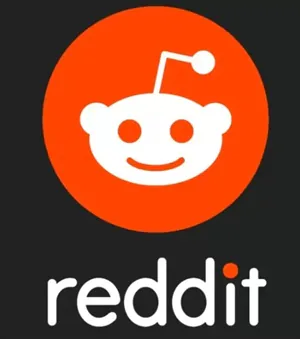 logotipo do Reddit em fundo preto