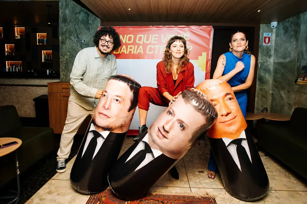 Lu&atilde; Cruz,Tatiana Dias e Daniela da Silva, da CTRL+Z