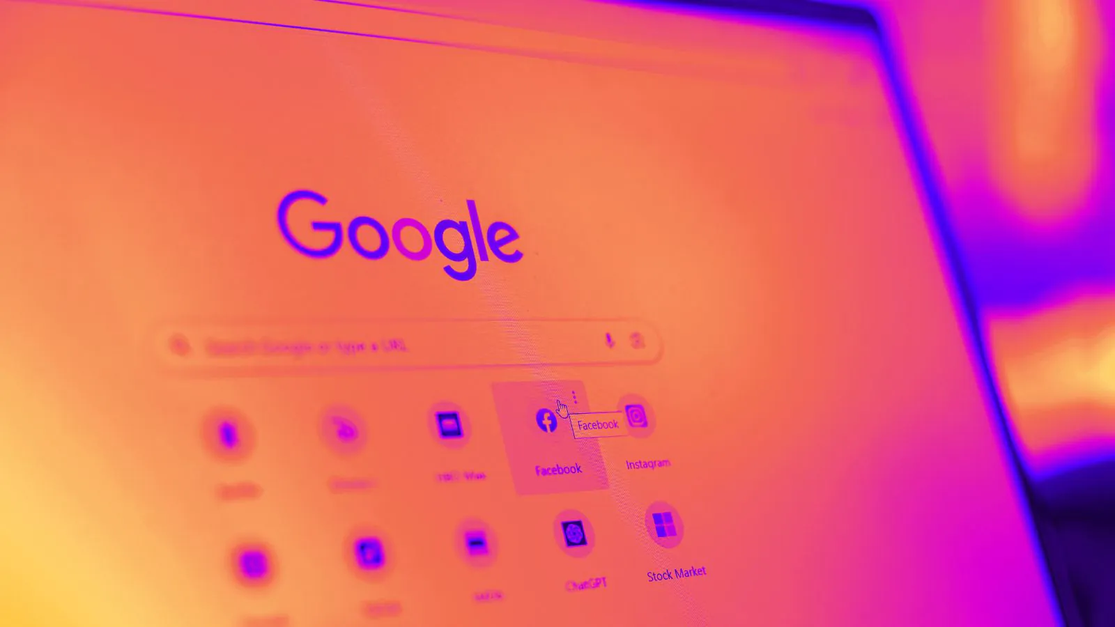 tela do computador na aba do google