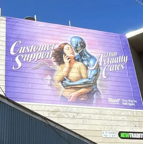 outdoor da empresa de intelig&ecirc;ncia artificial Bland em S&atilde;o Francisco, Calif&oacute;rnia