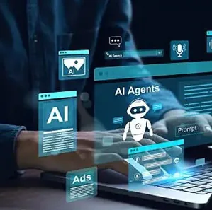 chatbot de intelig&ecirc;ncia artificial no notebook