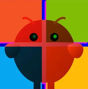 logotipo do agente de IA OpenClaw com as cores da Microsoft