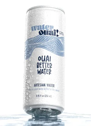 lata de água da marca Ouai