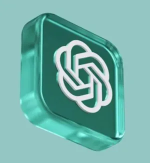 logotipo do ChatGPT em 3D