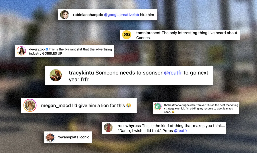Coment&aacute;rios no Google Maps do Copyyritter Rafter Manguiat em Cannes 
