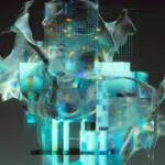 Estrutura digital abstrata representa agentes da OpenAI que invadiram a Hugging Face durante um teste de segurança