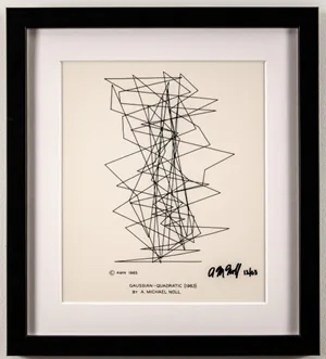 O quadro Gaussian-Quadratic, de 1963, criado pelo Dr. A. Michael Noll, no Bell Labs